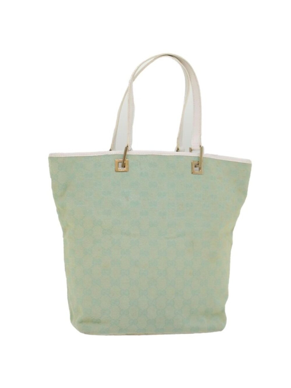 GUCCI GG Canvas Tote Bag Light Blue 002 1098